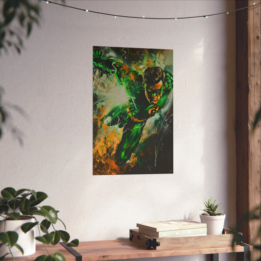 this poster makes a great gift for any Green Lantern fan. Step into the vibrant world of art and self-discovery with this captivating piece. Check out the rest of our shop for more artistic gems that reflect your passion and style. Thank you for visiting our store - BenCPrints.<br><br>