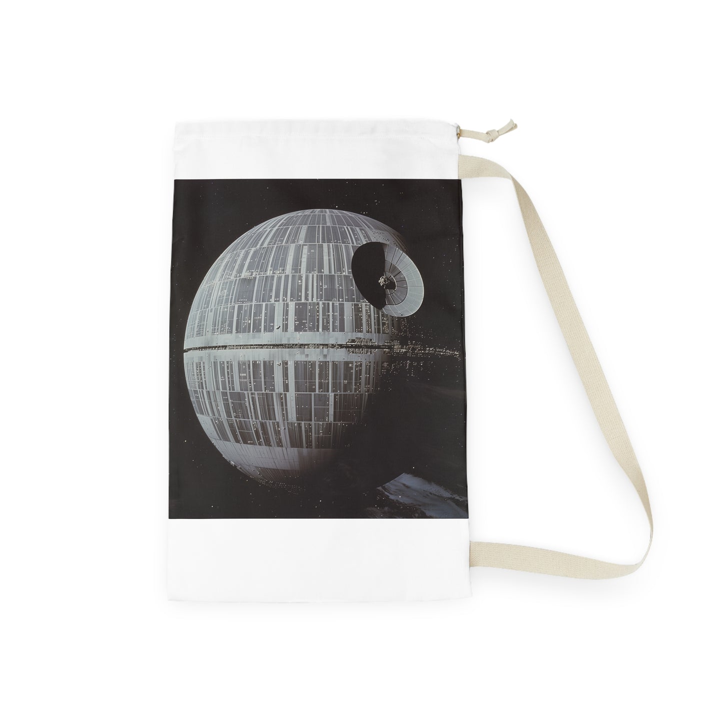 Star Wars Death Star laundry bag - perfect for Star Wars fans to transport laundry to the dark side in style.