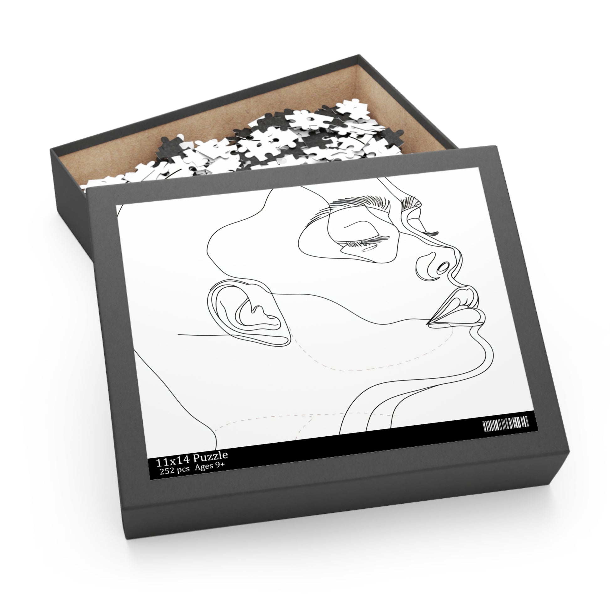 Minimalist Face Line Art Puzzle - Intricately detailed pieces that form a stunning work of art. Elevate your puzzle game.