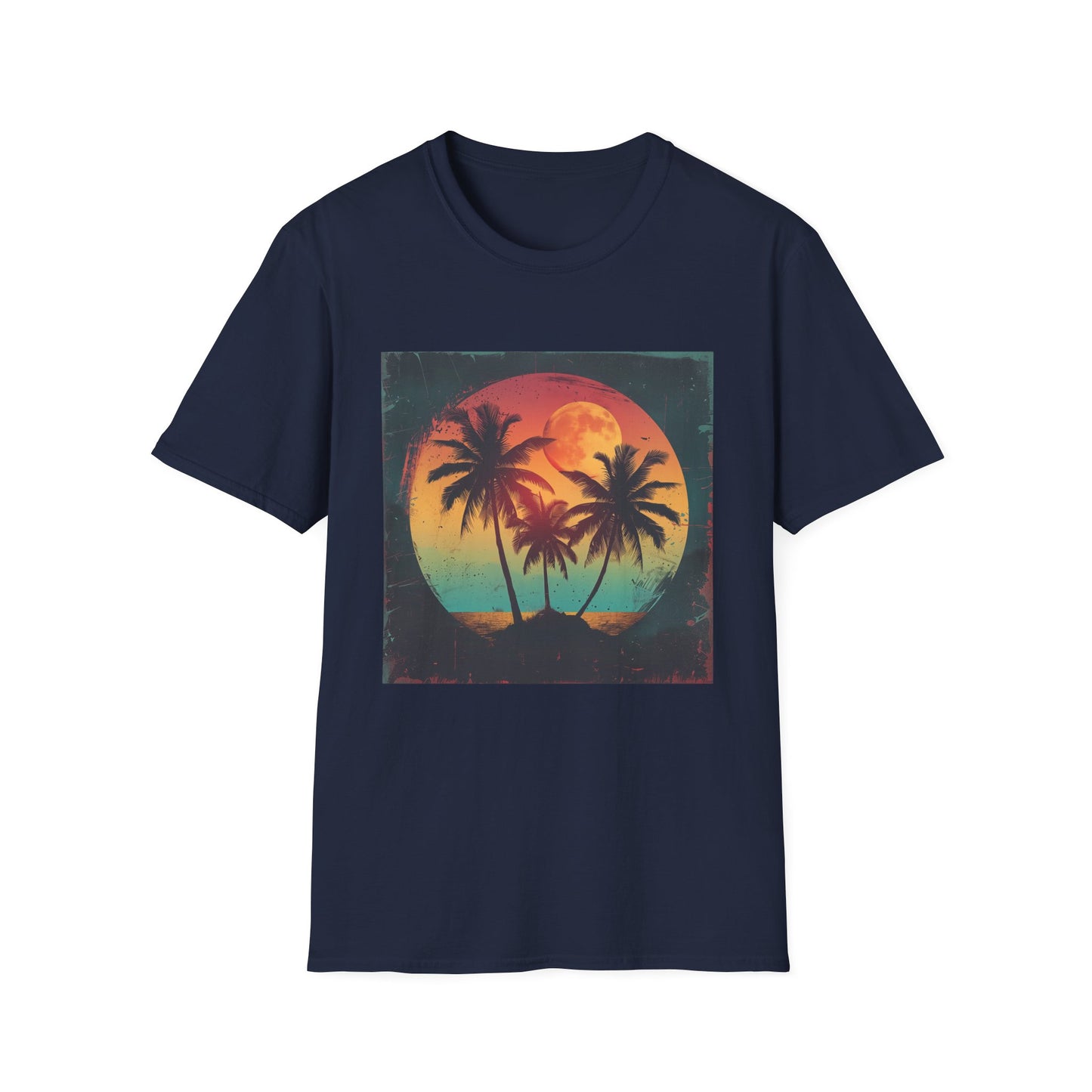 Palm Paradise: Retro Sunset Escape Tshirt