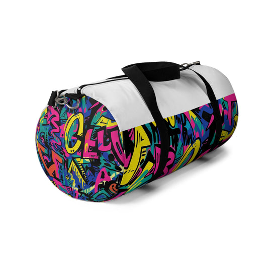 Neon Graffiti Duffel Bag | Duffle Bags | Accessories, All Over Print, AOP, Assembled in the USA, Assembled in USA, Bags, Duffle, Made in the USA, Made in USA | Prints with Passion