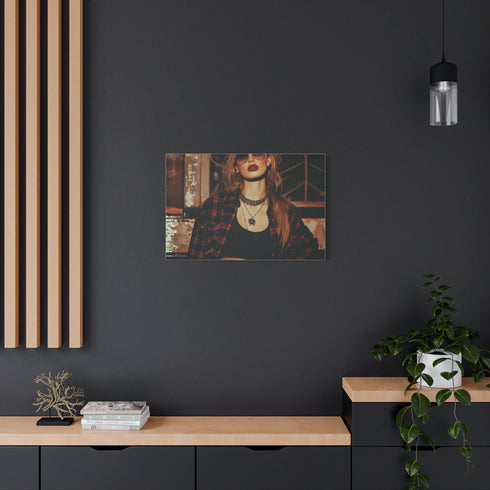 90s Retro Grunge Abstract Texture — Canvas Wall Art — Product Detail View 8