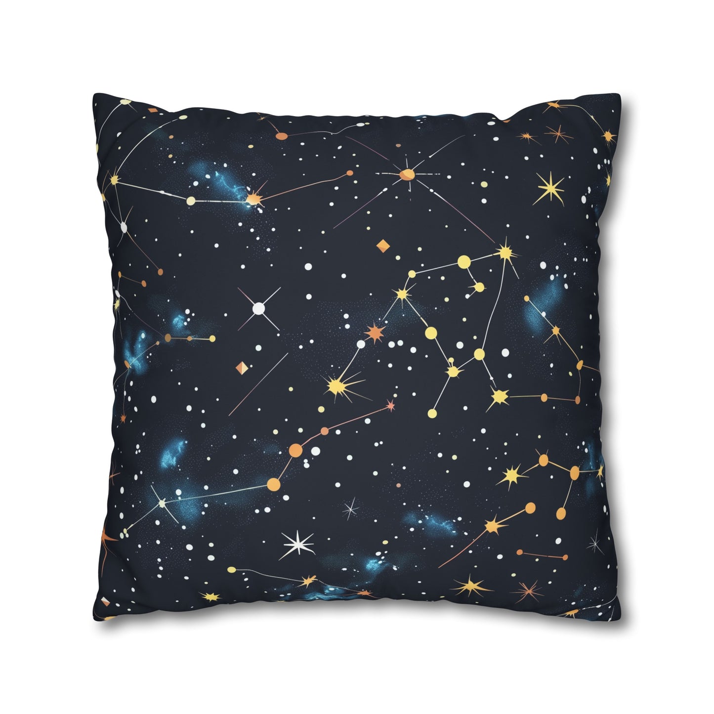 "Starry Night Pillow Case - Dreamy Constellation Stars pattern for cosmic bliss and peaceful sleep"