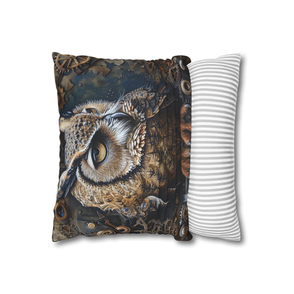 Clockwork Owl Pillowcase - Victorian Steampunk Design | High-quality, Stylish, All-Season Comfort | Great Gift idea from BenCPrints