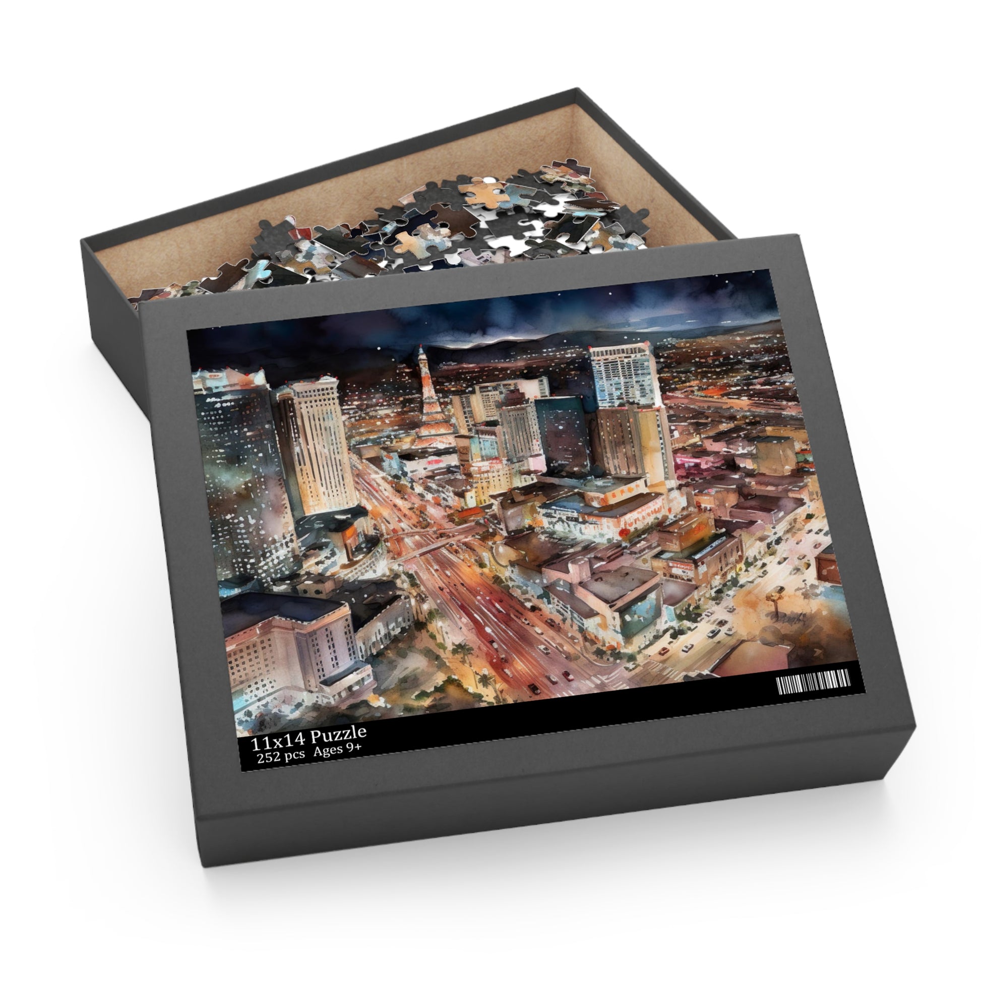 "Vegas Night Jigsaw Puzzle - Vibrant Las Vegas scene for entertaining nights with friends and family"