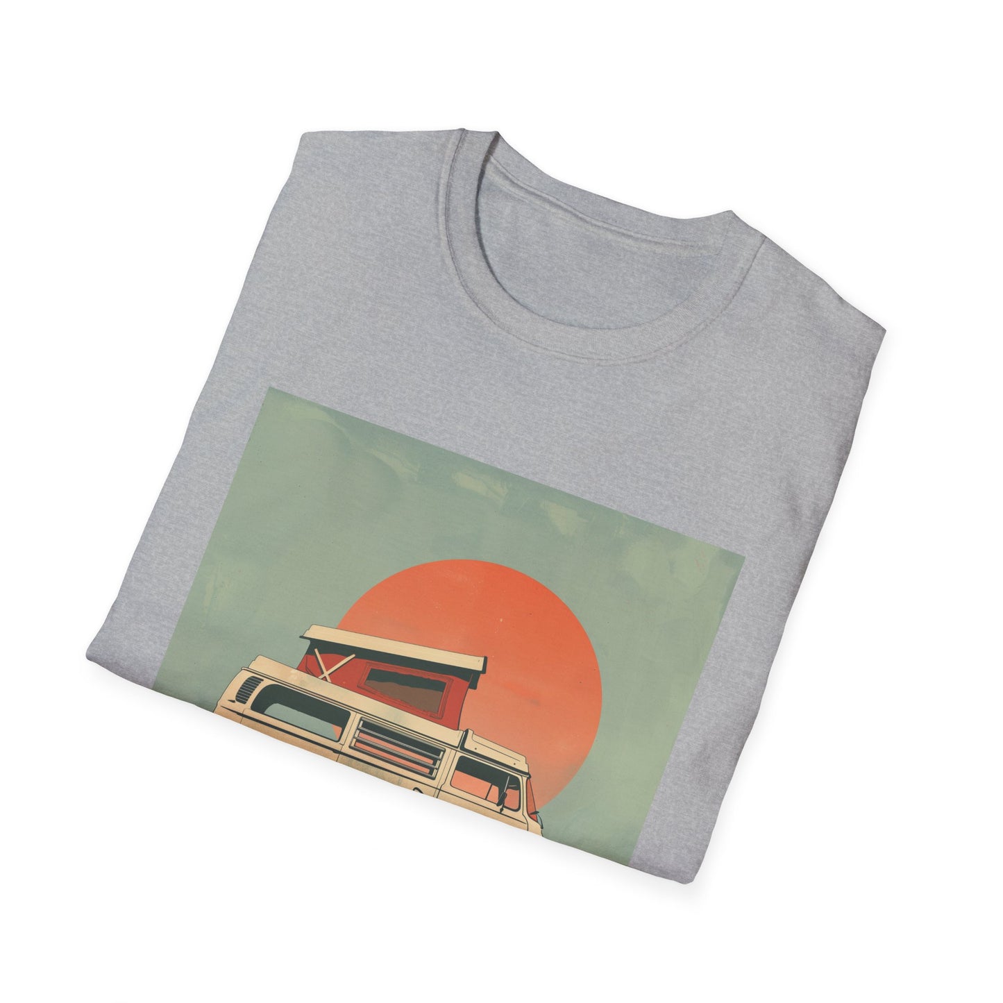 Chasing Horizons: Retro Camper Van at Sunset T-Shirt