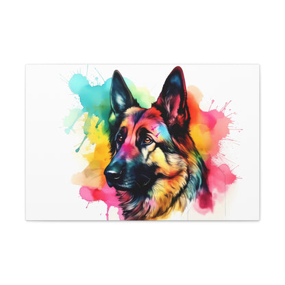 this canvas print is a perfect addition to any room. The high-quality print and vibrant colors make this piece a standout in any space. Add a touch of elegance and sophistication to your home with the Royal Canin German Shepherd Training Canvas. 

Showcase your love for German Shepherds with this exquisite canvas print