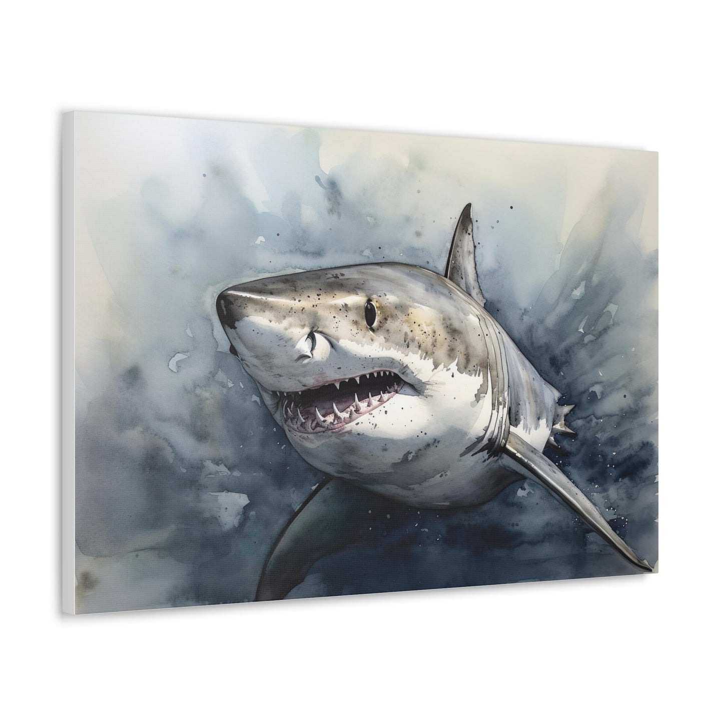 White Shark Canvas Art