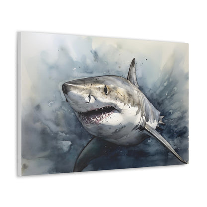 White Shark Canvas Art