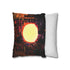 Digital Eclipse over Cyber City (Edition II) — 40×40 Cushion Cover — Sofa & Living Room Lifestyle View