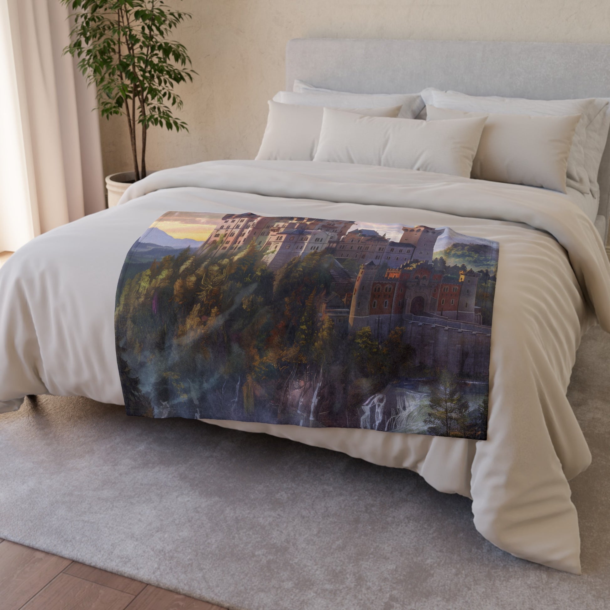 Dive into the enchanting world of Grimms Fairy Tales with our Fairytale Castle Blanket. Inspired by the timeless stories of the Brothers Grimm