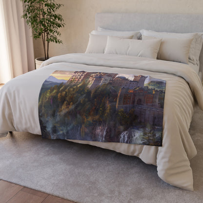 Dive into the enchanting world of Grimms Fairy Tales with our Fairytale Castle Blanket. Inspired by the timeless stories of the Brothers Grimm