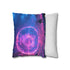 Neon Jellyfish Floating Through Time — 40×40 Cushion Cover — Sofa & Living Room Lifestyle View