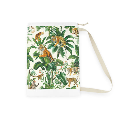 Tiger Jungle Safari Laundry Bag - Stylish laundry bag with jungle pattern and tigers, adding adventure to your routine