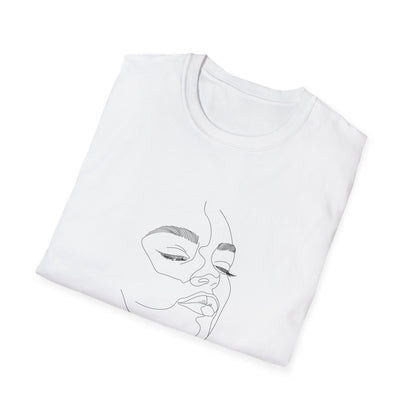 One Line Story: Minimalist Face Art T-Shirt