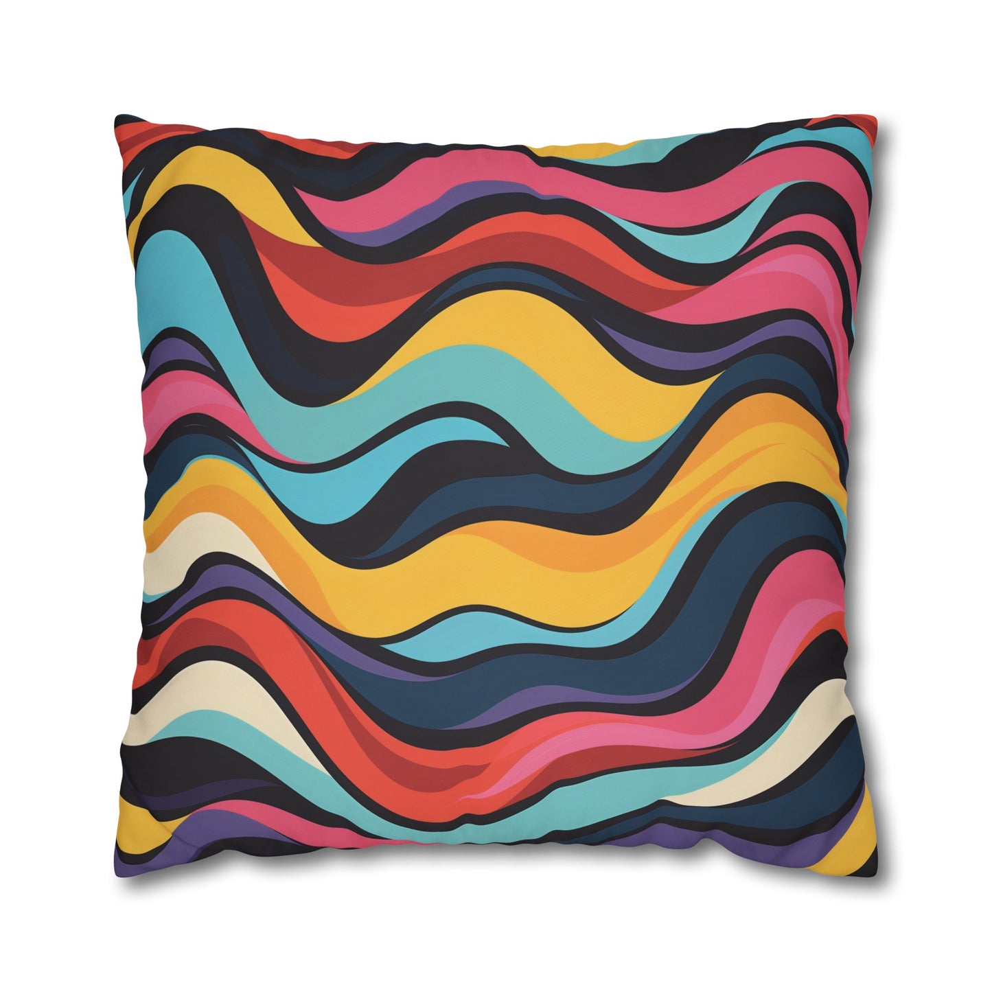 Retro Waves Pillow Case | Pillow Cases | All Over Print, AOP, Bed, Bedding, Home & Living, Indoor, Pillow Case, Pillow Covers, Pillows & Covers, Sublimation | Prints with Passion