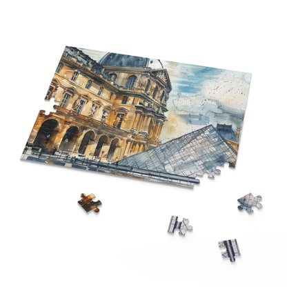 Paris Louvre Watercolor Jigsaw Puzzle