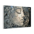 Moon Made of Shattered Glass (Edition II) — Canvas Wall Art — Side Profile & Stretched Corner Detail