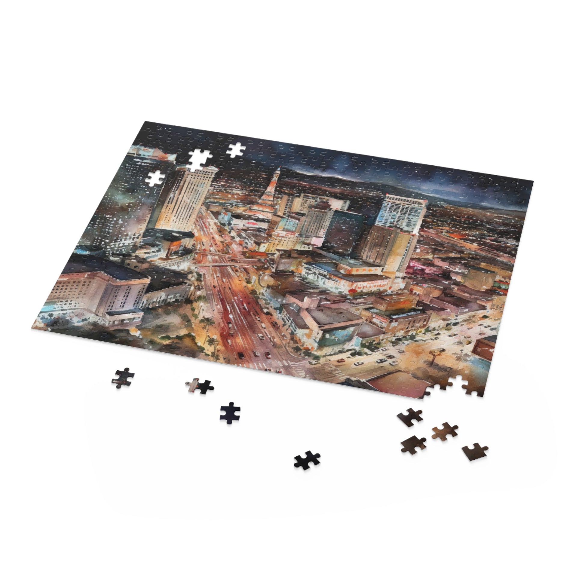 Vegas Night Jigsaw Puzzle - Glitzy Las Vegas scene for fun nights in with loved ones