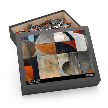 "Geometric Fusion Puzzle for Mindful Entertainment and Home Decor"