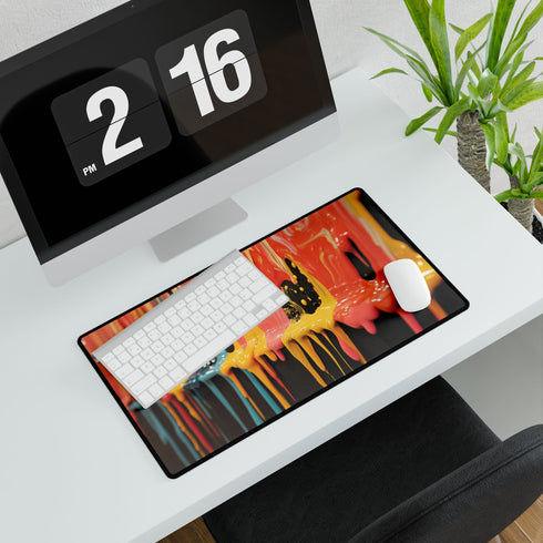 Dripping Paint Forming Universe — XL & XXL Desk Mat — Product Detail View 7