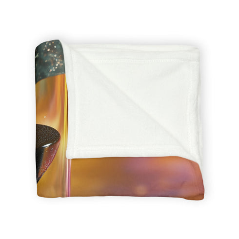 Hourglass with Black Hole in Center Plush Fleece Throw Blanket