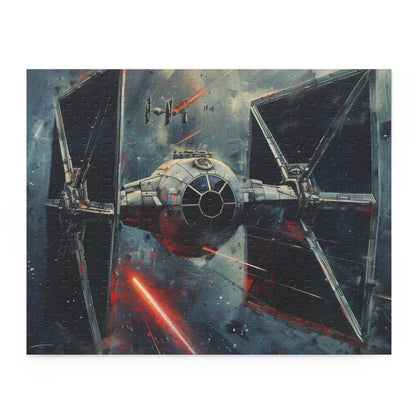 "Star Wars Tie Fighter Puzzle - Challenging jigsaw for fans of iconic space opera franchise"