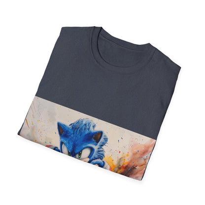 Sonic Watercolor Tee: A Speedy Splash