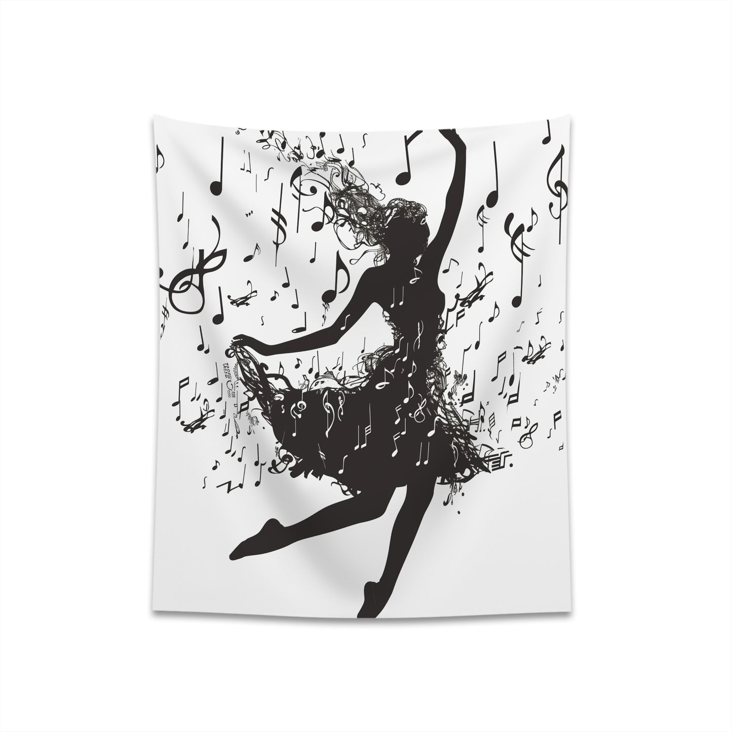 Silhouette dancer tapestry - high-quality, stylish, perfect for all seasons. Available in 34" x 40" and 57" x 57" sizes. Perfect gift!