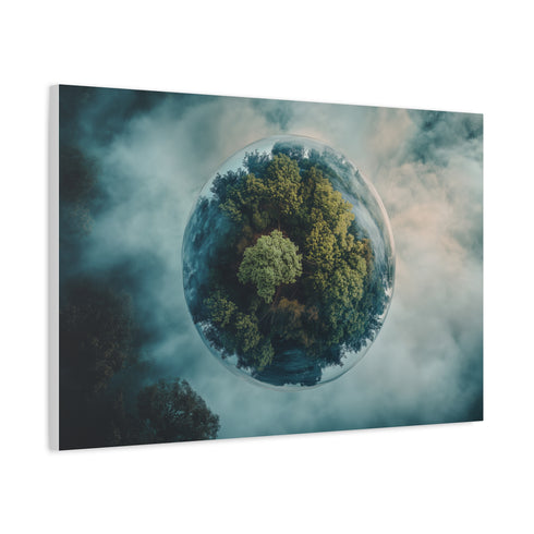 Dream Forest Growing Inside Planet — Canvas Wall Art — Product Detail View 6