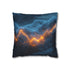 Storm Clouds with Glowing Geometric Veins — 40×40 Cushion Cover — Front 40×40 cm Square Cushion View