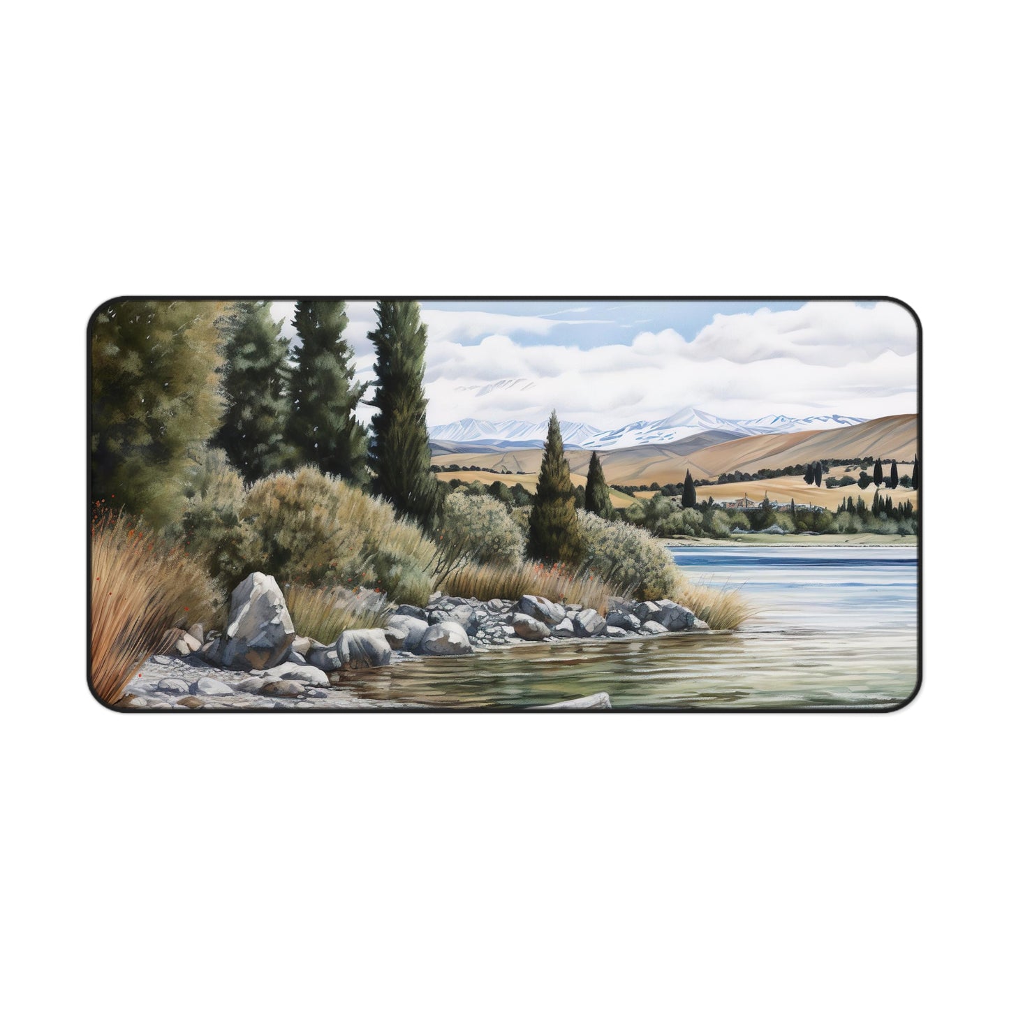 "New Zealand Lake Desk Mat - Bring Serenity to Your Workspace with this Stunning Nature-Inspired Mat"