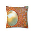 Sunrise Reflecting on Infinity Mirror (Edition II) — 40×40 Cushion Cover — Double-Sided Back & Concealed Zip Detail