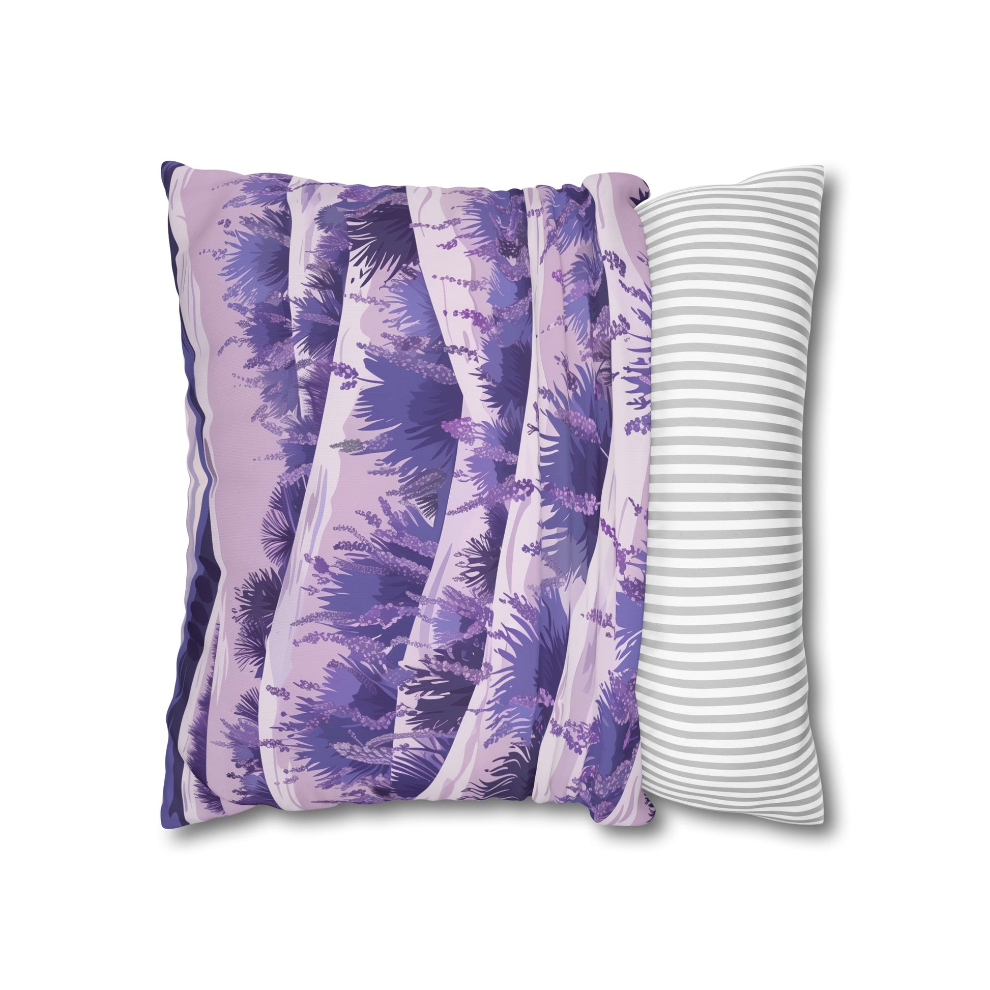 "Lavender Fields Pillowcase - Tranquil oasis with delicate lavender flower pattern for sweet dreams"