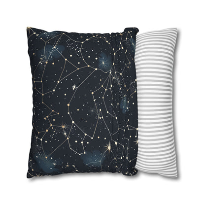 "Transform your bedroom with our Cosmic Dream Pillowcase - seamless constellation stars pattern for a dreamy touch"