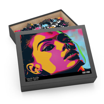 Colorful Pop Art Portrait Jigsaw Puzzle - Vibrant and bold puzzle for art lovers and enthusiasts