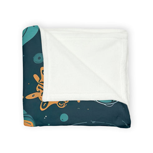 Deep Space Cosmic Nebula Seamless Plush Fleece Throw Blanket - View 8 | Prints With Passion