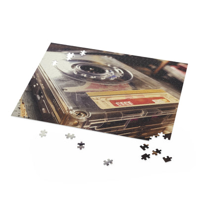 "Retro Cassette Tape Jigsaw Puzzle - Piece together nostalgia with vibrant colors and intricate details, a must-have puzzle for music lovers"