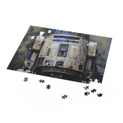 R2-D2 Star Wars jigsaw puzzle with vibrant colors and intricate details for sci-fi fans.