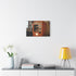 Retro Vending Machine Dispensing Stars — Canvas Wall Art — Kiln-Dried Pine Frame & Ready-to-Hang Back View