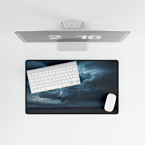 Storm Cloud Shaped Like a Wolf — XL & XXL Desk Mat — Product Detail View 8