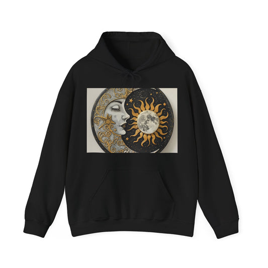 Celestial Harmony Mandala Sun and Moon Hoodie | Hoodies | DTG, Hoodies, Men's Clothing, Regular fit, Unisex, Women's Clothing | Prints with Passion