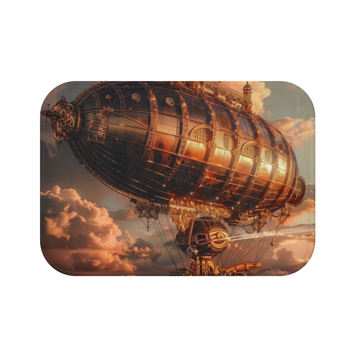 Steampunk Skyfarer Bath Mat