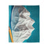 Paper Planet with Pencil Mountains Plush Fleece Throw Blanket