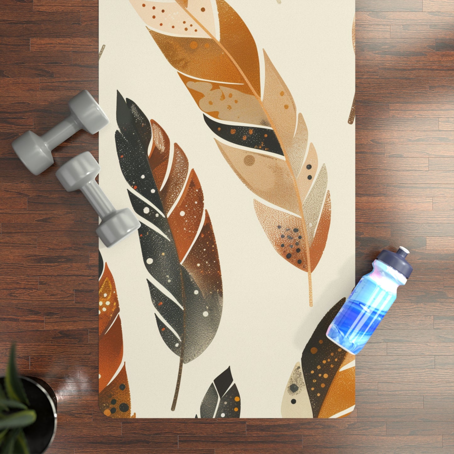 Boho Feathers Yoga Mat: Find Your Zen in Style