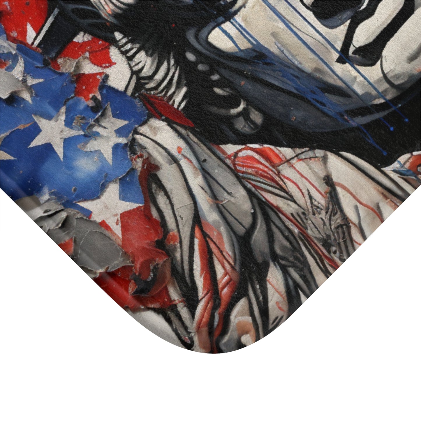 Patriotic Ink Splash Bath Mat