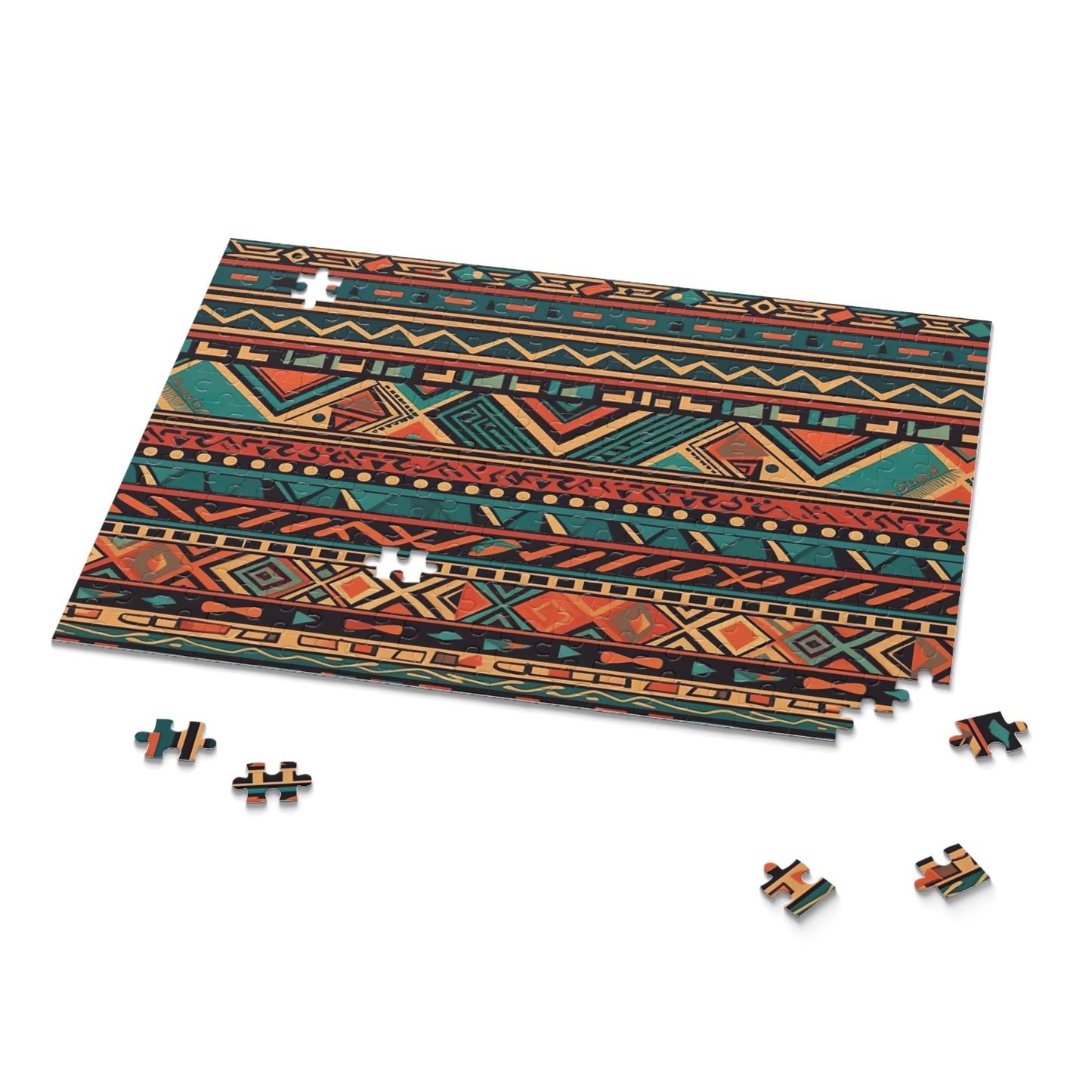 Colorful Aztec pattern jigsaw puzzle for a challenging and engaging experience