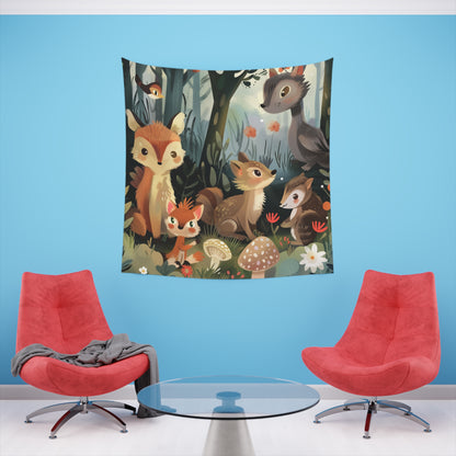 Step into a realm of wonder with this captivating tapestry. | Wall Tapestry | All Over Print, AOP, Decor, Halloween, Home & Living, Home Decor, Indoor, Spring Essentials, Sublimation, Tapestry | Prints with Passion