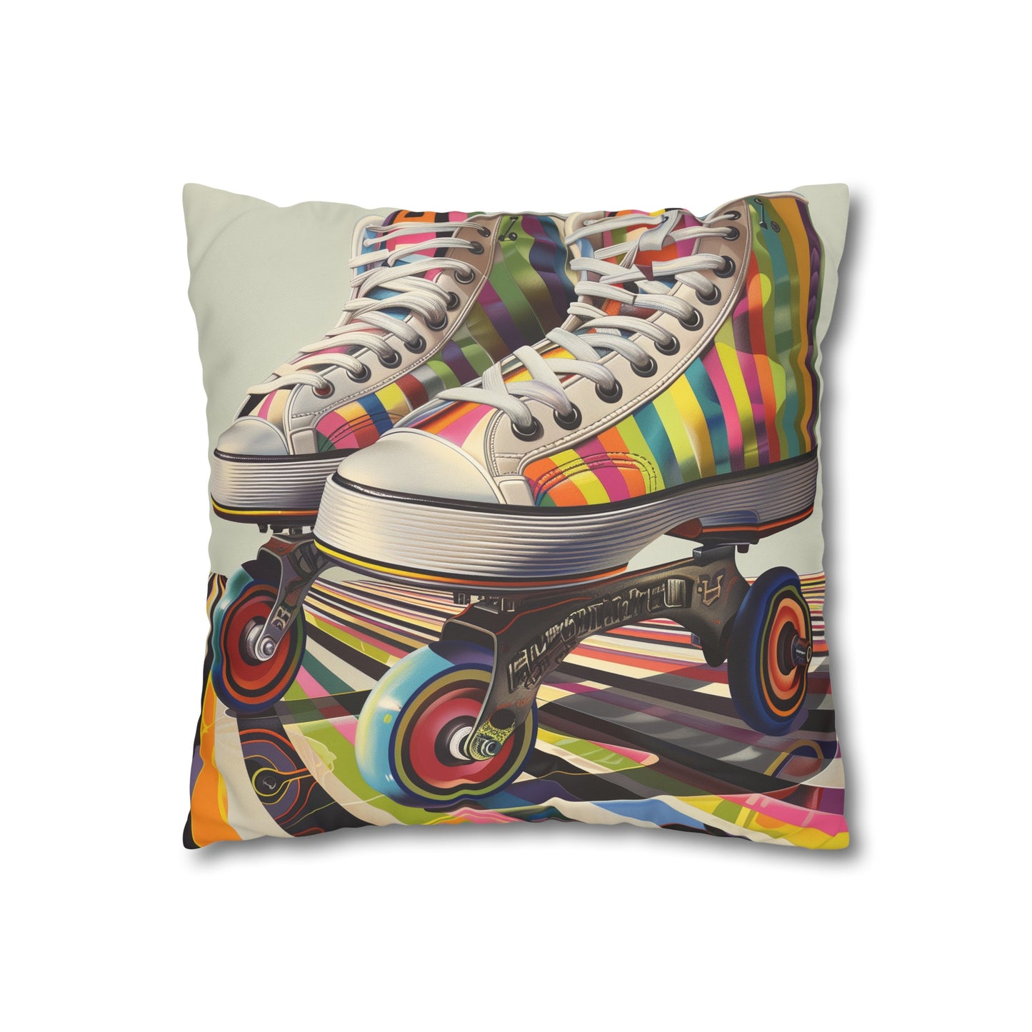 "Retro Roll Pillowcase - Vintage Roller Skate Design | High-Quality & Stylish | Perfect for All Seasons | Great Gift 🎁"