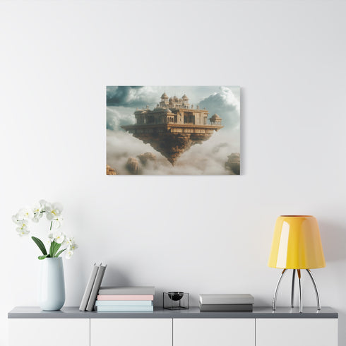 Desert Palace Levitating in Storm — Canvas Wall Art — Product Detail View 7
